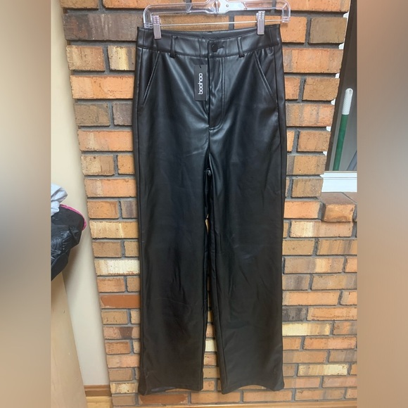 Boohoo Pants - Boohoo Black Faux Leather Pants